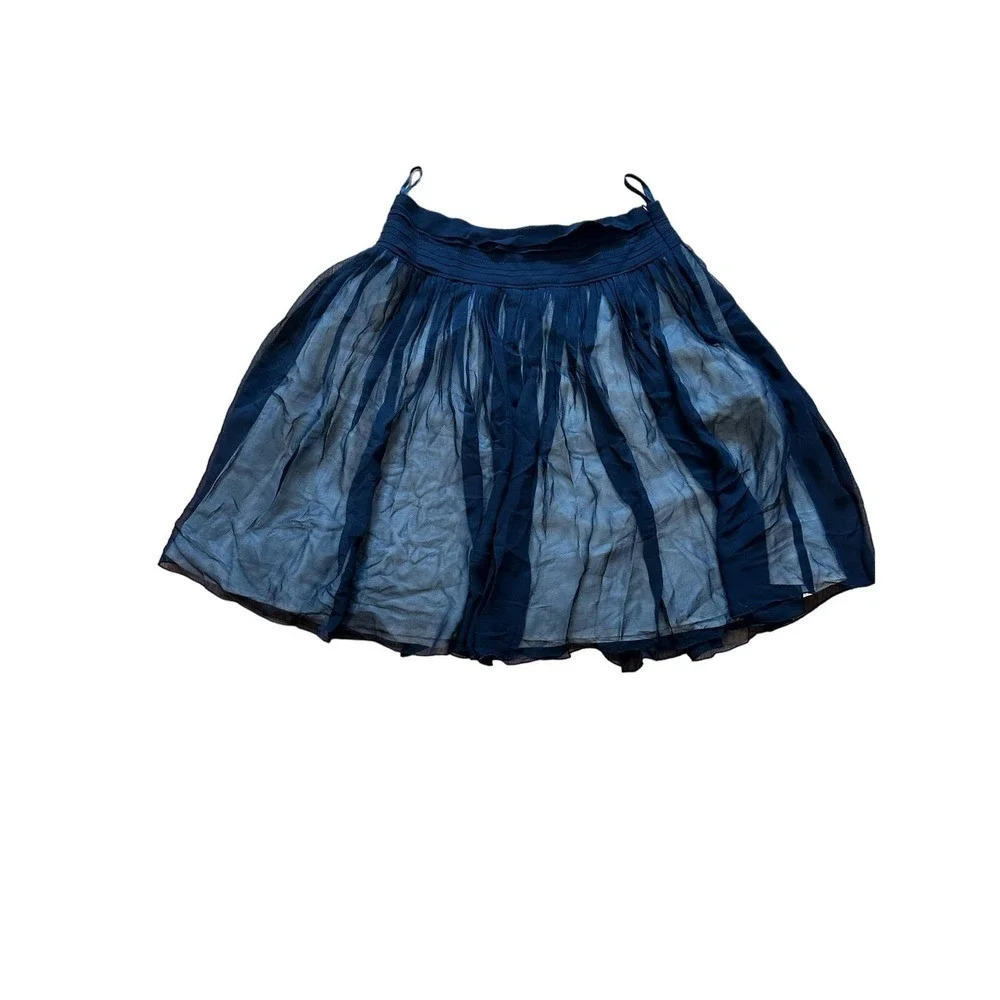 Banana Republic Black & Tan Semi Sheer Circle Skirt